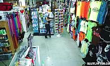 Shoplifter Mira Monroe in sexy cop dress gets sorority respect