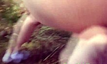 pierced czech teen sucks cock outdoors before pounding