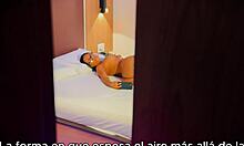 i'm stepmommy masturbating my tight pussy while stepson watches secretly