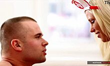 Teen starlet Lola bends over for big cock teasing