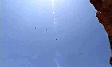 Little Summer Flashes Tits and Pussy at Beach