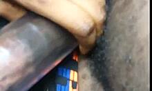 Beautiful black teen pumps and sucks my cock!