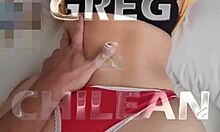 Filipina in red panties bent over for intense doggystyle