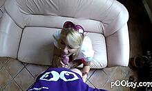 Sweet cat sways big ass in pantyhose, yearning for deepthroat and cumshot joy 😍