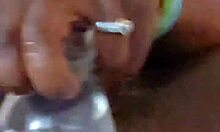 Ebony self pleases her ass experience