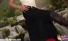 hey, watch tight teen alex peel off those skinny jeans!