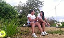 Sexo oral en el parque con latina big ass