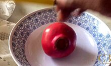 Hot sunday afternoon deep in her ass while eating pomegranate