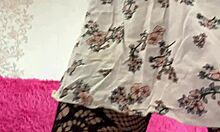 slutty step sister fingers her tight wet pussy in student room