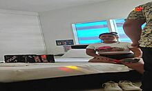 mature latina milf cheats with young step-nephew in doggystyle and rimjob