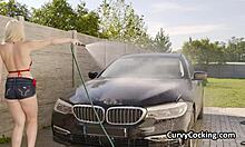 titty fucking busty bikini car wash hottie