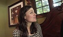 Intense quickie in the bathroom leads to wet pussy fucking and explosive orgasm.