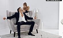 Petite European Babe Sensually Masturbates Before Her Admirer With Moaning