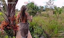 Watch her take that monster cock on the path?