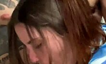 Testing my stepsister Massy Sweet's throat with sloppy deepthroat 😍