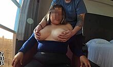 Chubby Girl Removes Condom for Raw Missionary with Tattoo Stud