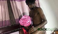 Fucking her hard in bed!