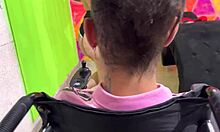 Cuckold surprises with wheelchair guy for new dick 😍