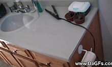 Fucking and squirting in the bathroom 💦