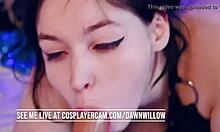 omg, practicin her deepthroat skills on webcam... so hottt!