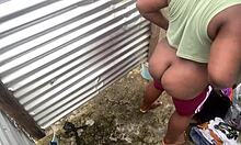 Amateur Camera Captures Beach Cabin Moments with Curvy Beauty