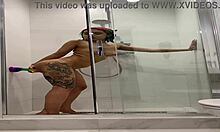 cute naked roxy showers and masturbates with moans 😍