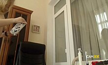 Teen Webcam Model Squirts on Dildo Close-Up