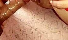 Slender milf rider in erotic lingerie and stockings riding homemade