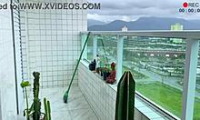 Is this Brazilian maid teasing me with her tiny shorts on purpose?