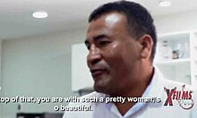 Dad sucks son's cock with busty girlfriend then teaches him to fuck 😏