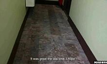 a friend caught us fucking with a beautiful girl and even takes a dp