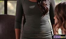 hot lesbian bangs her way outta fight, oops