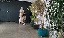 Risky sex with my neighbor in the garage while hubby’s in the shower! 😈