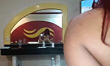 Redhead stepsister rides big cock in homemade cowgirl