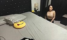 Doing cardio with my step-cousin, bending over after gym fun