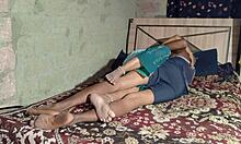 desi village bhabhi gets fingered and fucked by husband in first-time action