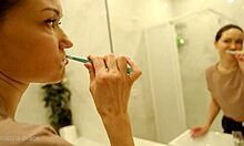 does kristina start her morning with a sexy shower routine?