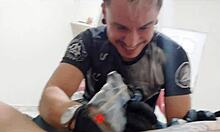 tattoo made with anal plug in her ass pov