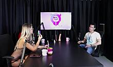 Blonde strips in swing house after guest's liberating comment