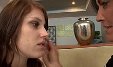 Mature lesbian cougar babe explores wet pussy with big tits housewife