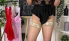 I’m obsessed with this hot teacher in sexy outfits and heels for roleplay