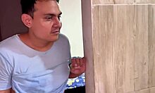 found my hermanastra showering, so i filled her holes with cum! what a mexicana!