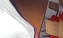 Wow, teacher got drilled by student in classroom at night! Milf with huge tits planned this public sex 😍