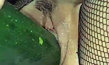 Wild Colombian Slut Stuffs Cucumber in Wet Pussy for Intense Squirting Pleasure!