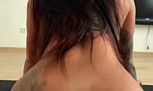 Hot anal pounding of beauty with slim waist and big ass creampie