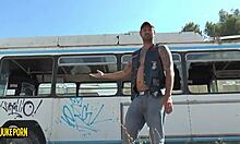 i love this latina brunette with small waist giving blowjob to lover