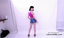 Brunette seduced during modeling audition