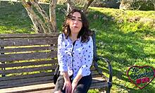 french brunette slut craves anal action in wild threesome play