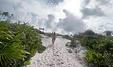 Look at this skinny pornstar’s big clit while she gets face-fucked