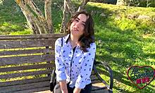 french brunette slut craves anal action in wild threesome play